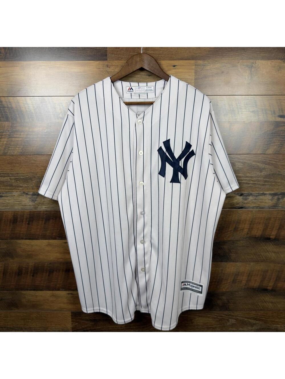 New York Yankees Brett Gardner Majestic Pinstripe Jersey XL